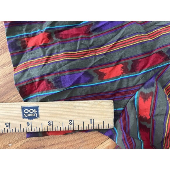 Vtg 80 90's Pacific Scene Men Wild TRIBAL Geometric Swim Shorts Purple Trunks L - Picture 5 of 7